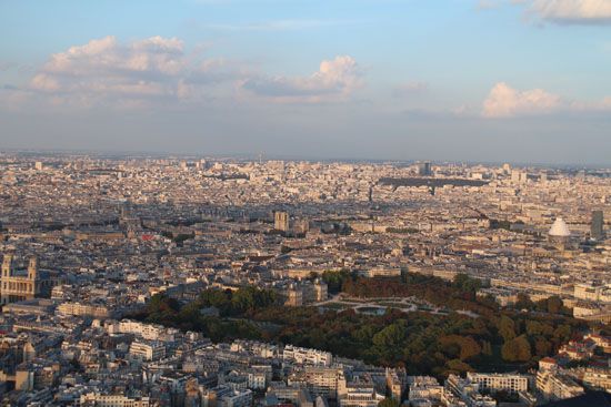 Ausblick vom Tour Montparnasse zum Jardin du Luxembourg