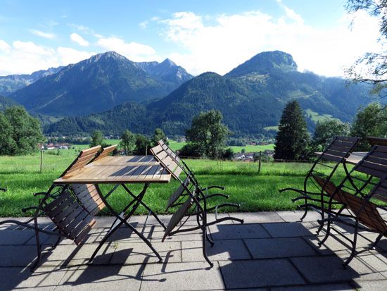 Ausblick vom Cafe Polite - Bad Hindelang