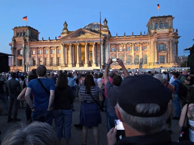 Lichtinstallation am Reichstag