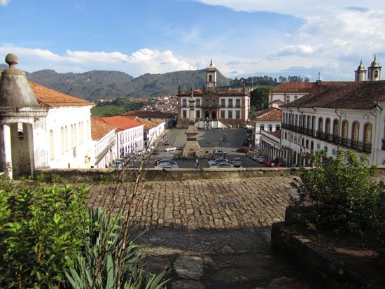 Praça Tiradentes in Ouro Preto