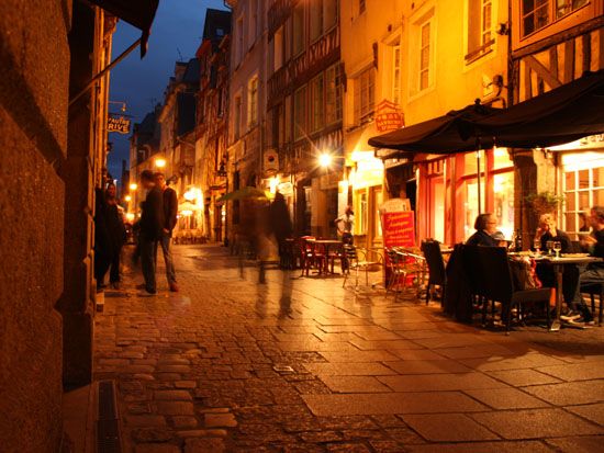 Rennes - Altstadt bei Nacht