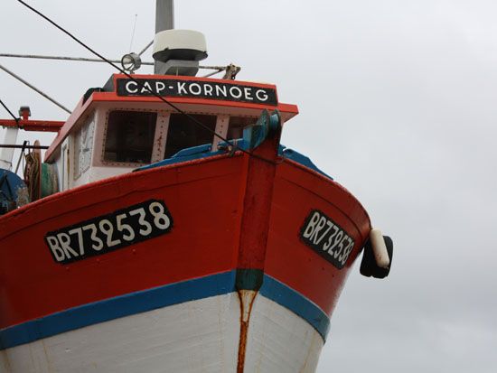 Camaret-sur-Mer - Schiff an Land