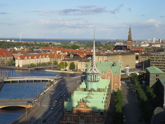 Aussicht vom Turm von Schloss Christiansborg