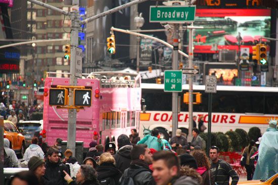 Buntes Treiben am Times Square