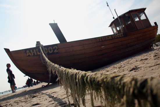 Boot am Strand