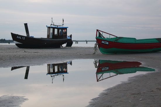 Boote am Strand