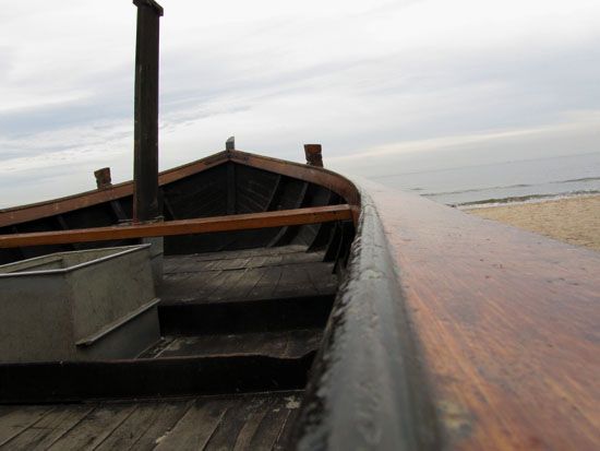 Boot am Strand von Ahlbeck