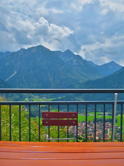 Ausblick auf Bad Hindelang vom Aussichtspunkt Kanzel