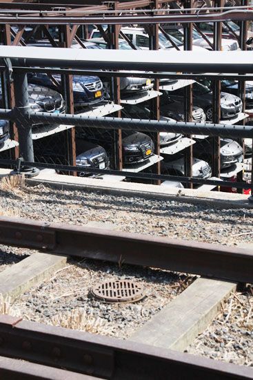 High Line Park und Parkplatz