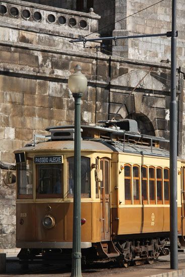 Alte Straßenbahn in Porto