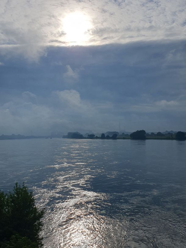 Morgenstimmung am Rhein in Uerdingen