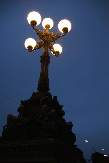 Straßenlaterne auf der Lombardsbrücke