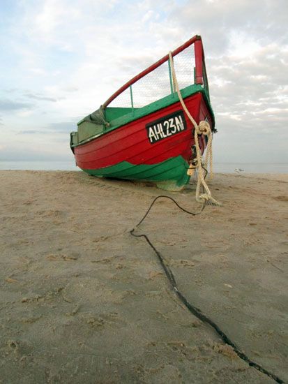 Boot am Strand