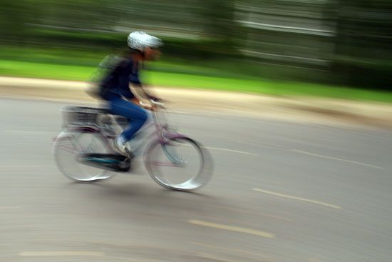 Radfahrer im Vondelpark