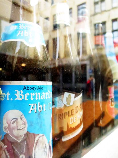 Belgisches Bier im Schaufenster