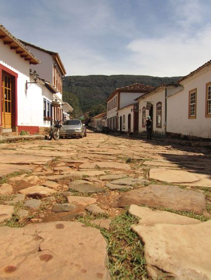 Straßenpflaster in Tiradentes