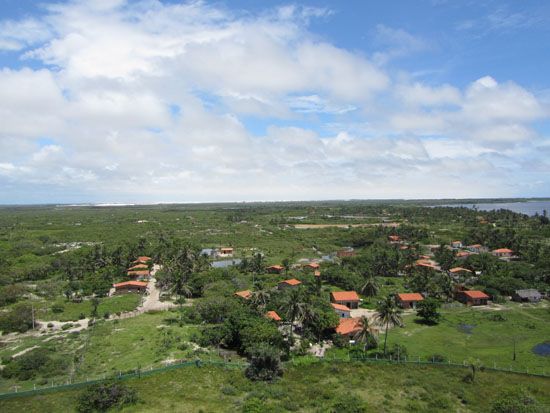 Ausblick vom Leuchtturm Preguiça in Mandacaru