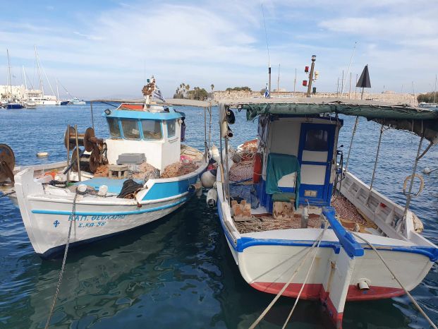 Fischerboote im Hafen von Kos