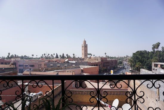 Ausblick von Dachterasse in Marrakesch