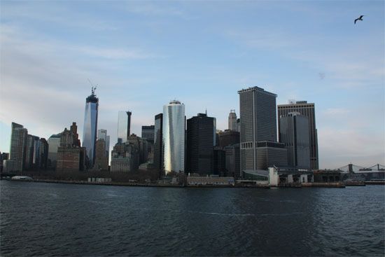 Blick auf die Skyline von Manhattan
