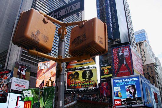 Reklame nahe Times Square