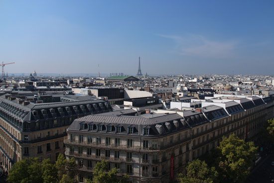 Blick von der Dachterrasse der Galeries Lafayette