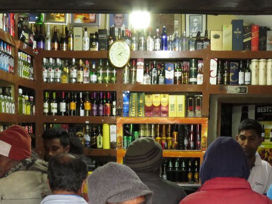 Alkohol-Geschäft in Nuwara Eliya