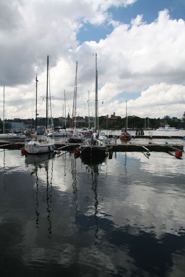 Segelboote auf Djurgården