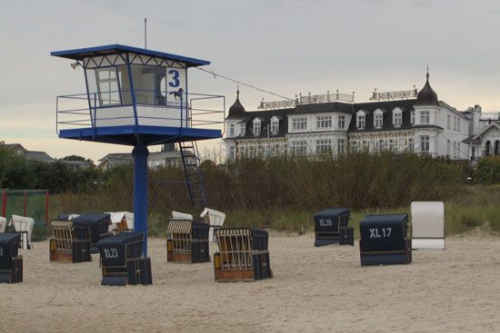 Wachturm am Strand von Ahlbeck